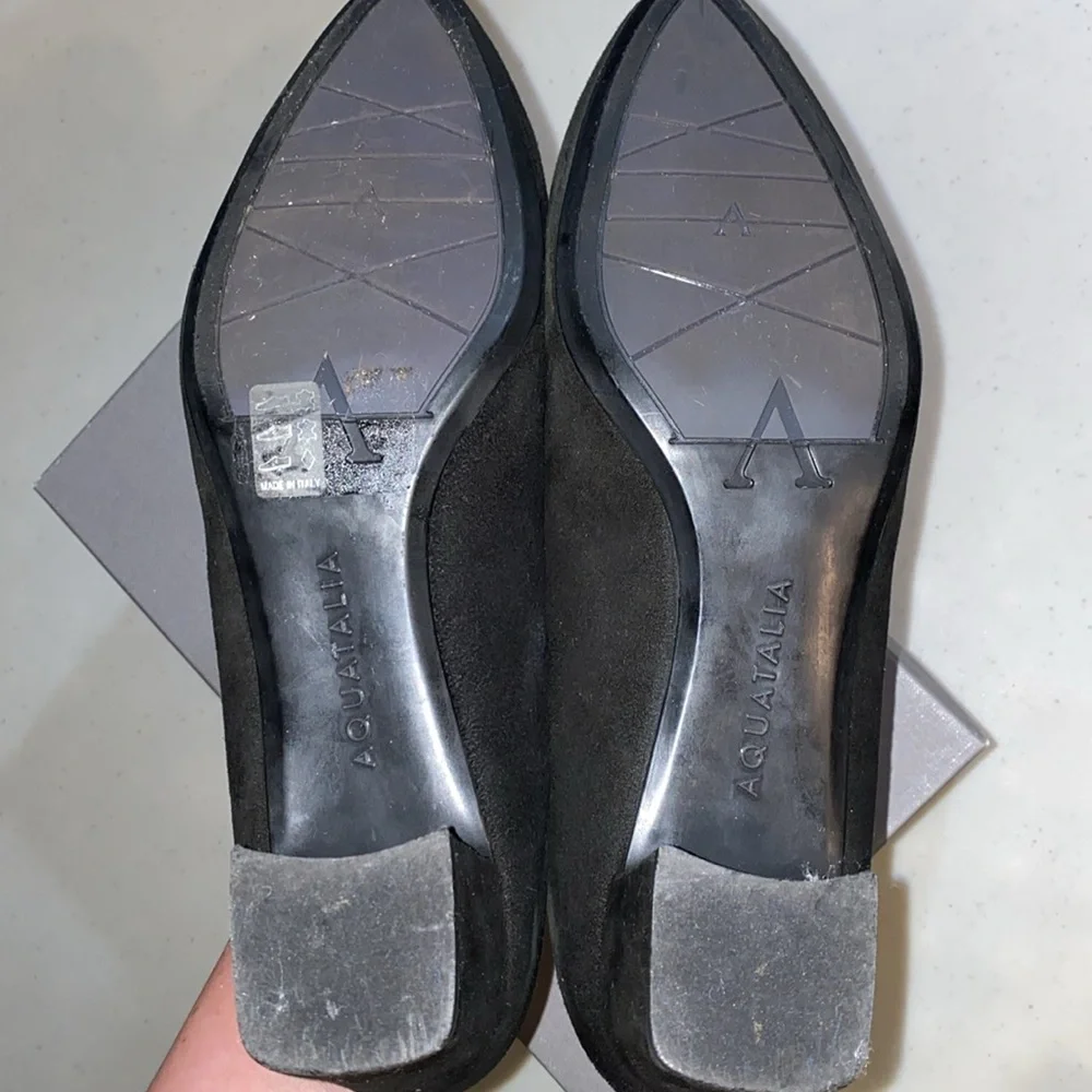 Black Suede Shoes Pasha Pump, Size 10.5